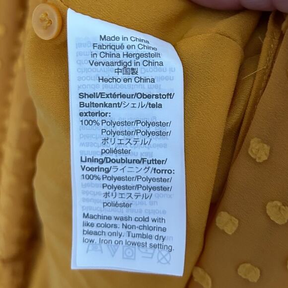 J. Crew Marigold Tiered  Maxi Dress Womens 2 Long Sleeve Swiss Dot Fairy Peasant - Picture 7 of 7